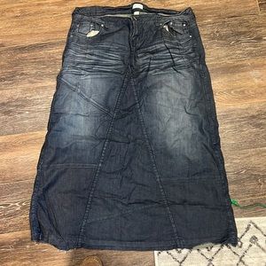 Maurices long denim skirt RARE